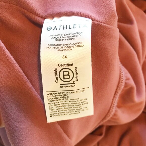 ATHLETA Salutation Cargo Jogger Pants Tawny Rose Pink Leggings Womens 3X - Picture 6 of 10